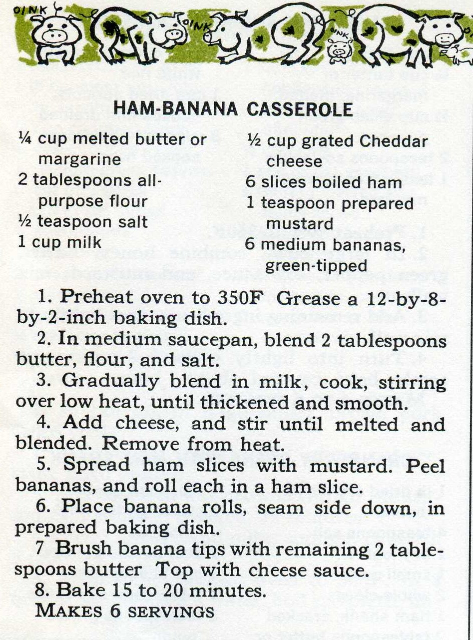 HamBanana Casserole The MidCentury Menu
