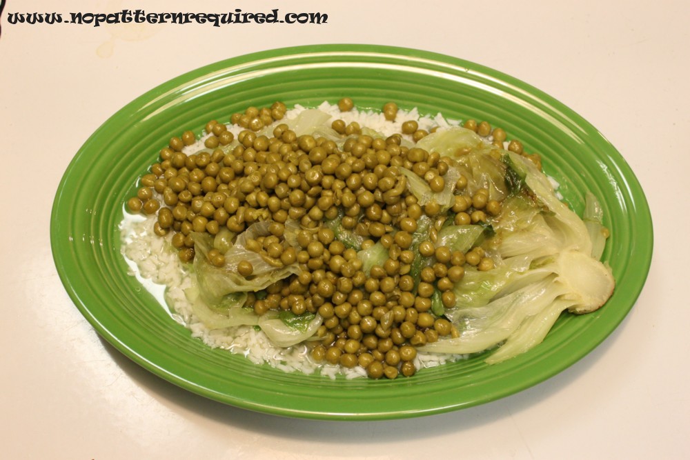 Fried Lettuce & Peas, Cottage Cheese Lime Gelatin The MidCentury Menu