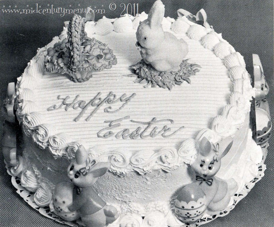 Easter Cake And Sugar Bunnies