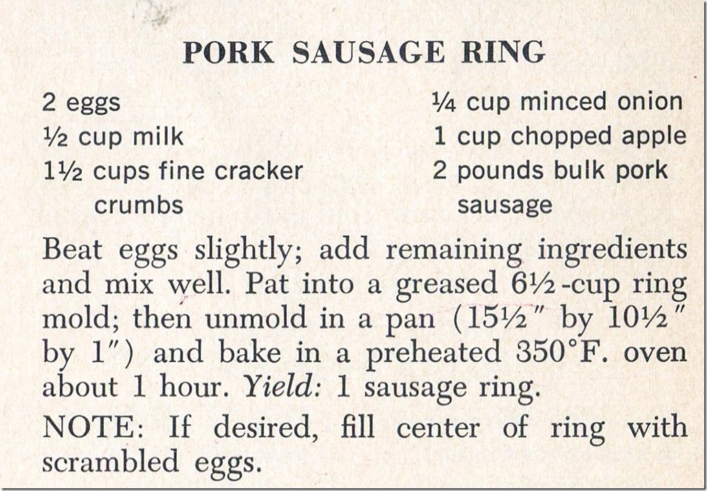 Pork Sausage Ring001