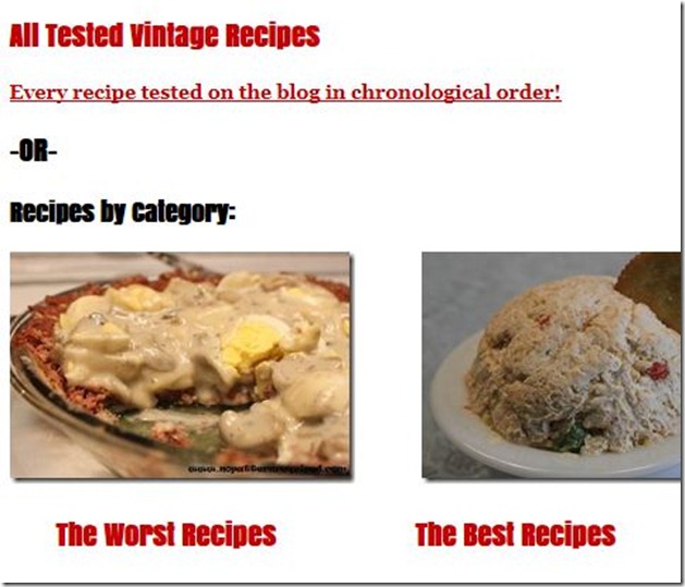 Tested Recipe Index
