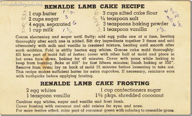 Renalde Lamb Cake Recipe