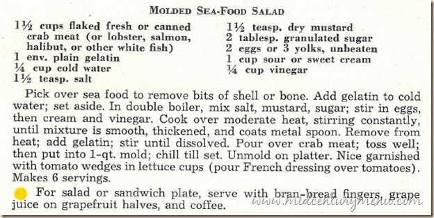 Molded Sea Food Salad