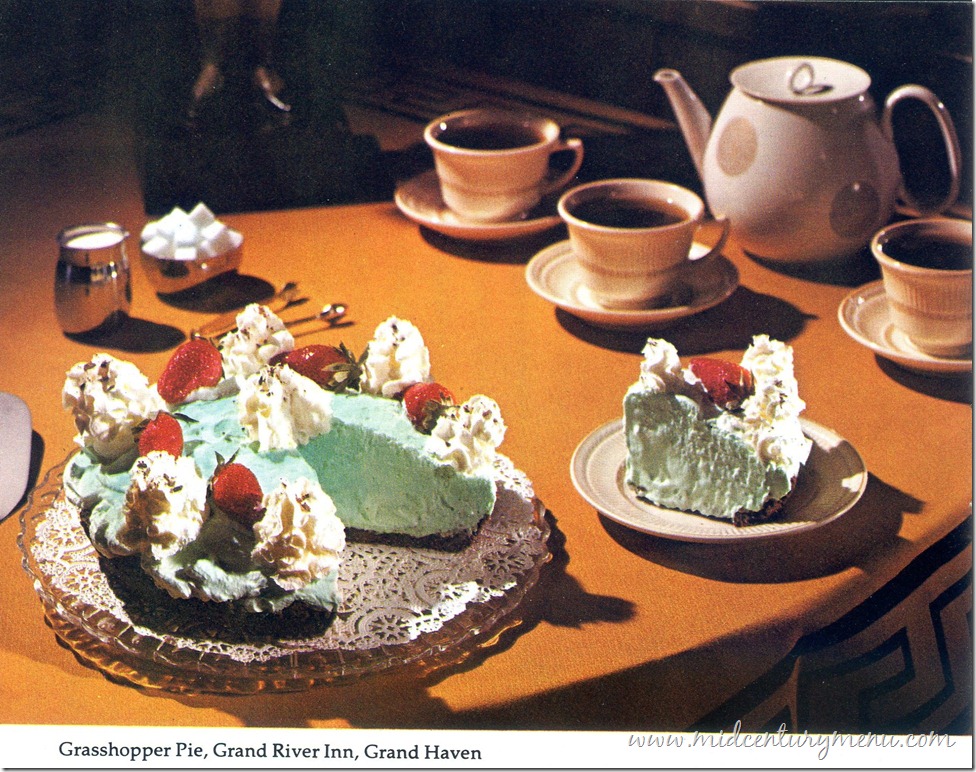 Grasshopper Pie from Grand River Inn in Grand Haven, Michigan – 1975