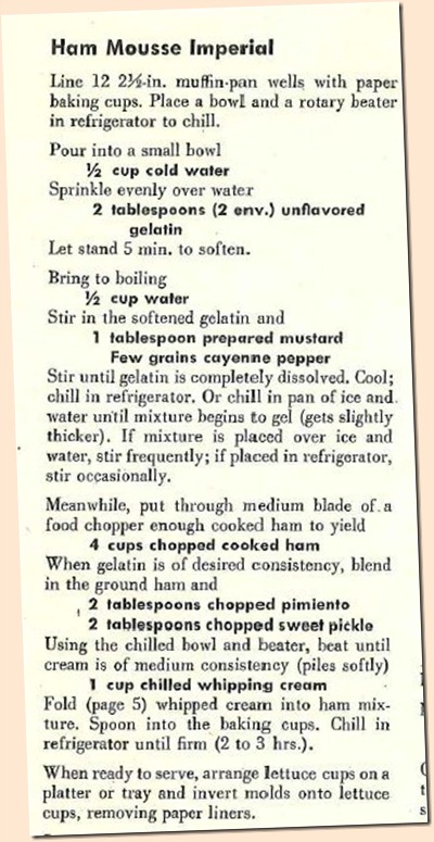 Ham Mousse Recipe
