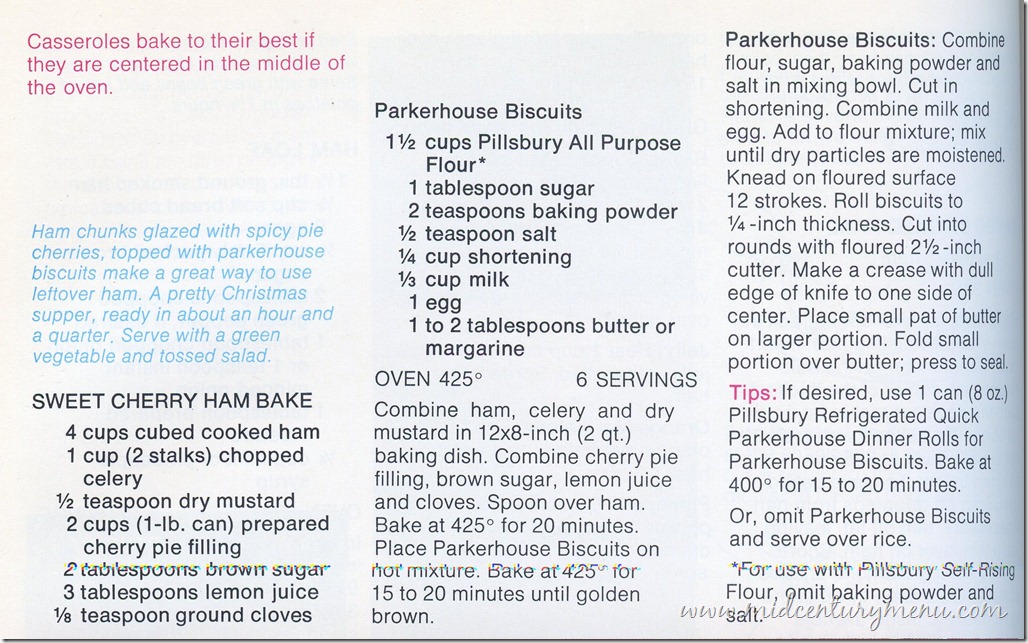 Sweet Cherry Ham Bake001