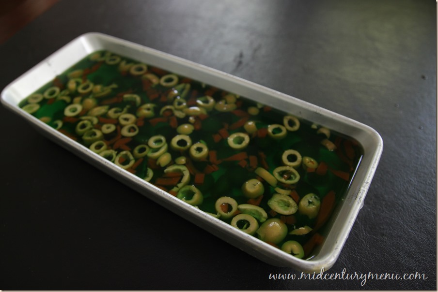 Pickle Olive JellO A MidCentury Gelatin Test The MidCentury Menu
