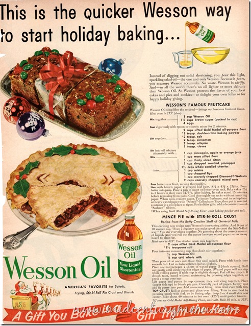 Wesson Oil Holiday Baking001 BHG Dec 1953 Wesson Oil Holiday Baking001 BHG Dec 1953