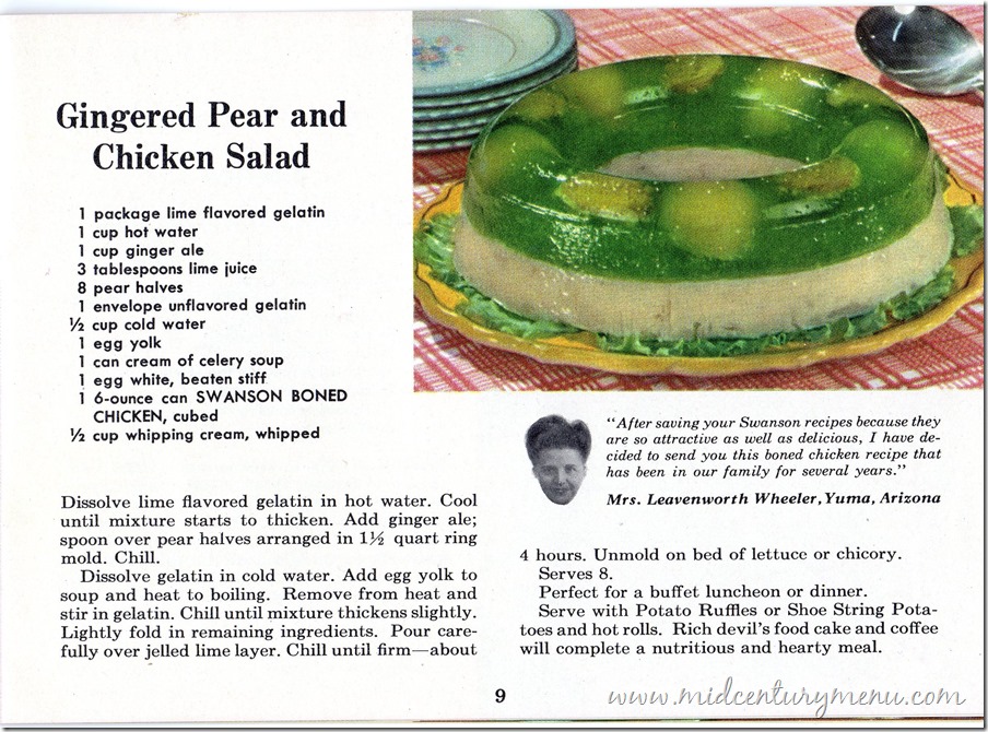 Gingered Pear and Chicken Salad, 1954 BestLoved Chicken and Turkey