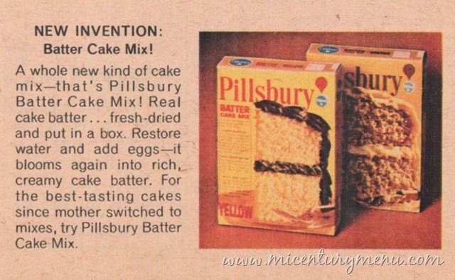 Pillsbury Batter Cake Mix, 1968 – Mid-Century Shopping Cart