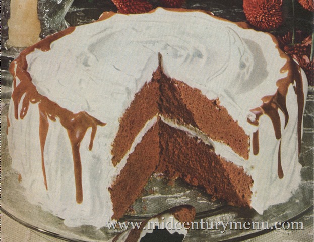 Chocolate Icicle Cake With Fluffy White Frosting, 1948 – The Vintage Cake Corner