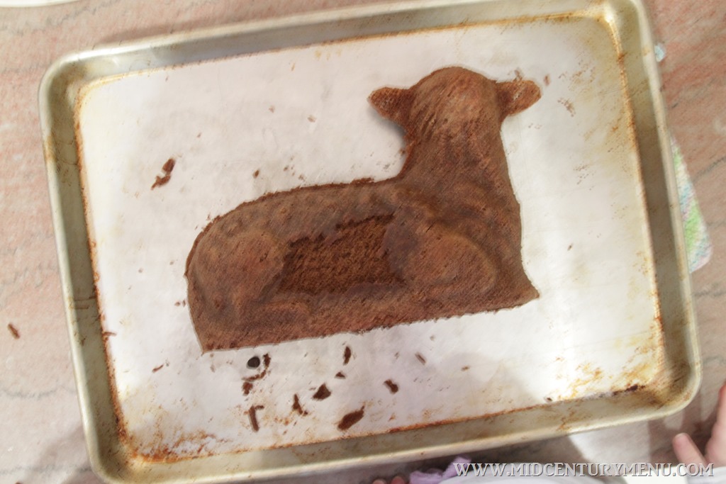 Chocolate Pound Cake Lamb, 1967 A Vintage Easter Lamb Cake Recipe