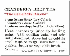 Cranberry Beef Tea - From Mix Around With Cranberry Juice