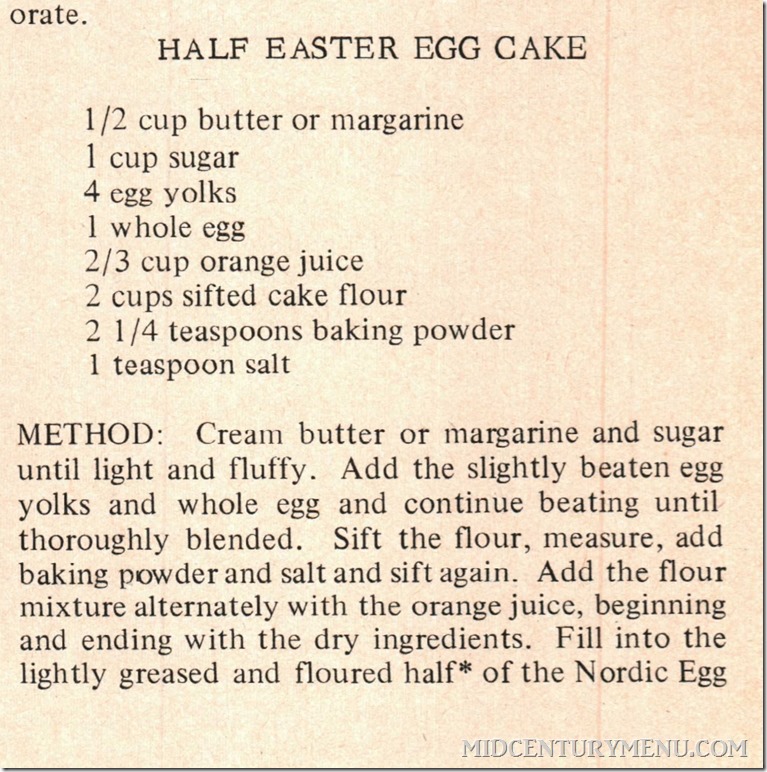 Golden Orange Cake - Mail Box News, February 1966